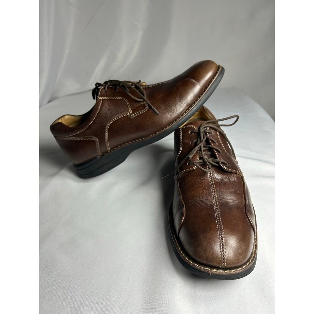 Johnston & Murphy Shuler Bicycle Brown Leather Oxford Shoes Mens 11.M  20-7223